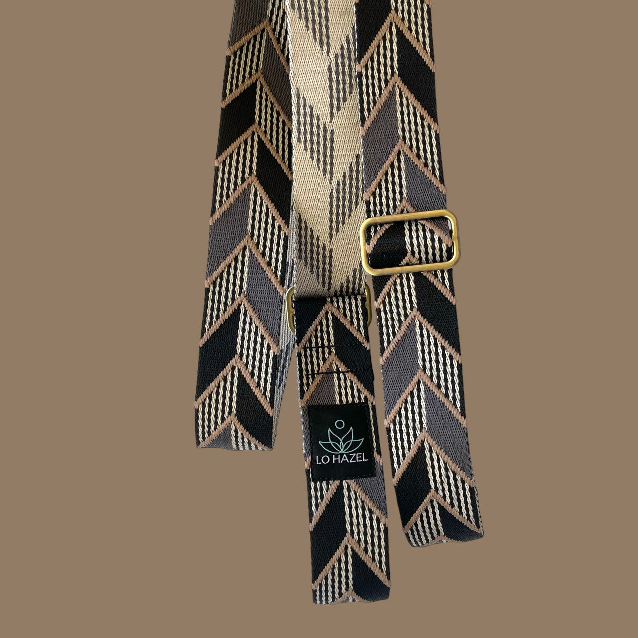 Chevron Leaves Secure Fit Yoga Mat Strap