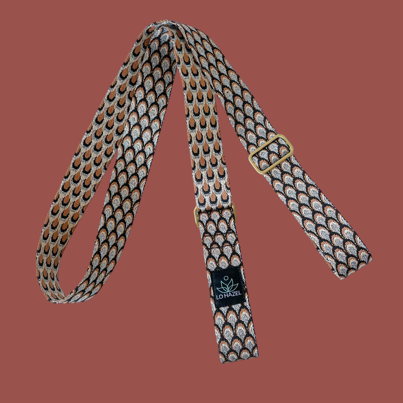 Peacock Feathers Yoga Mat Strap *Metallic