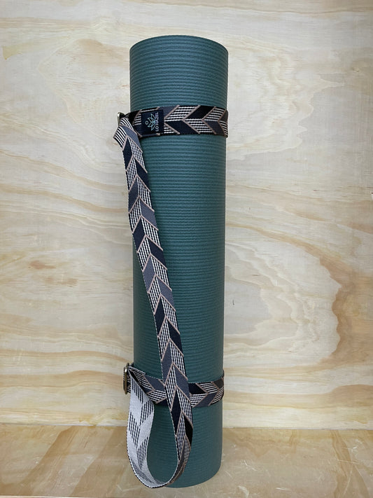 Chevron Leaves Secure Fit Yoga Mat Strap