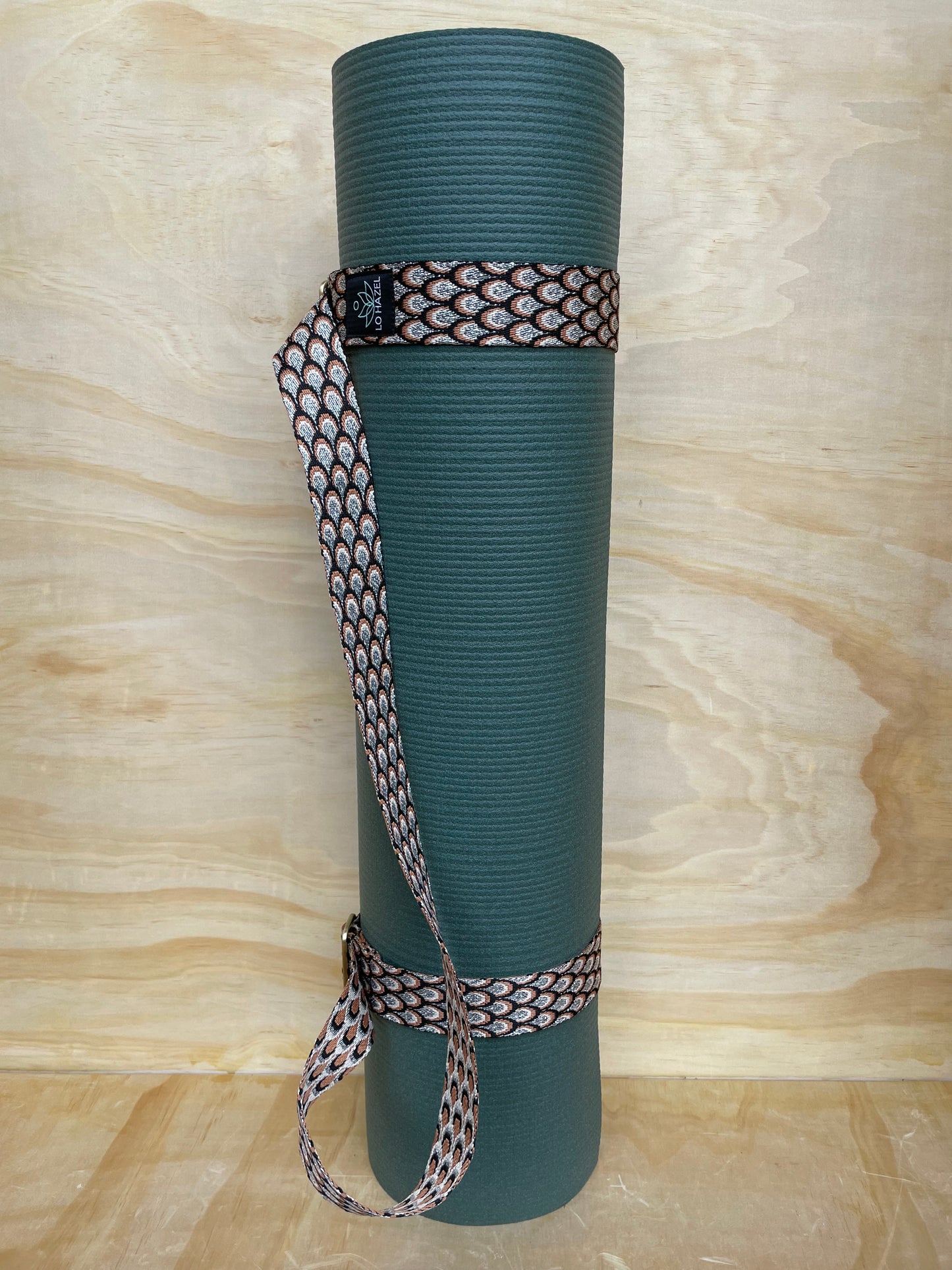 Peacock Feathers Yoga Mat Strap *Metallic