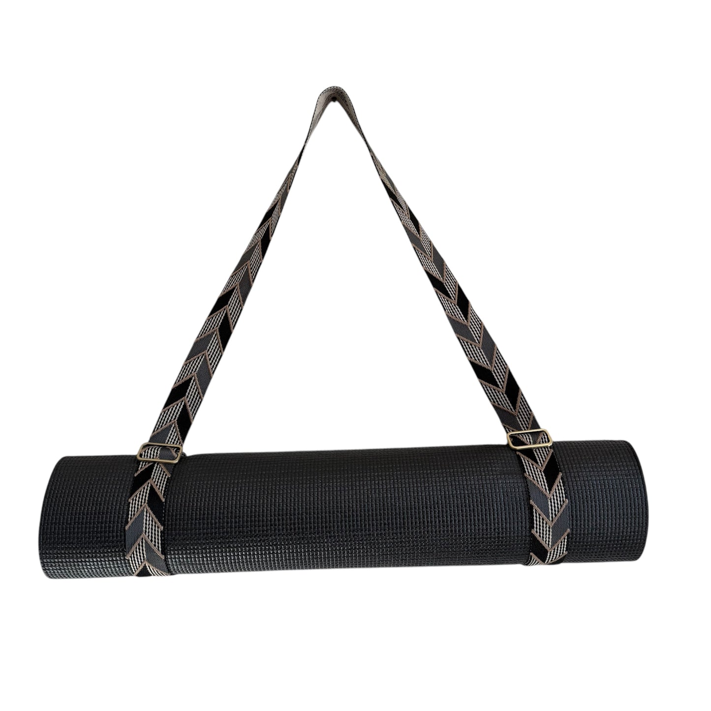 Chevron Leaves Secure Fit Yoga Mat Strap