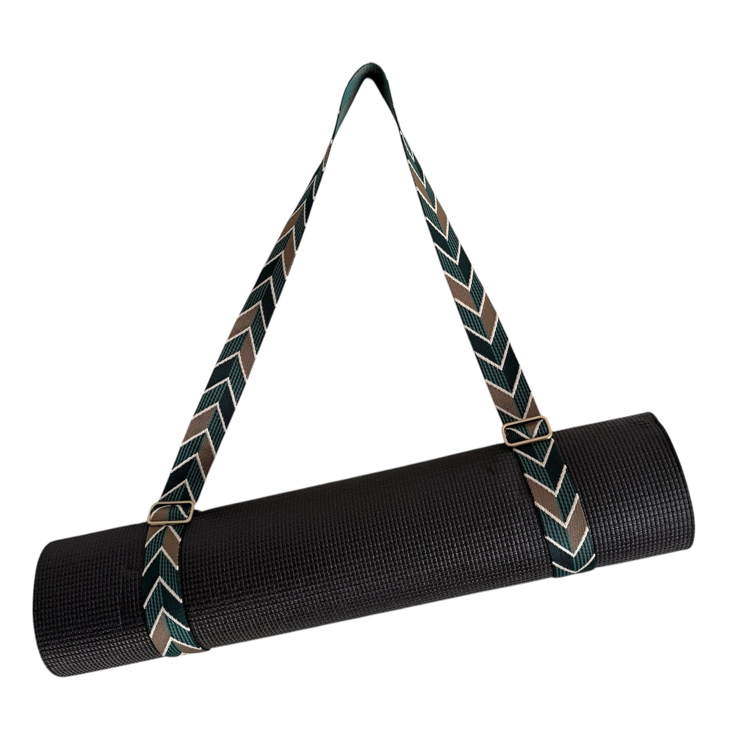 Chevron Leaves Secure Fit Yoga Mat Strap