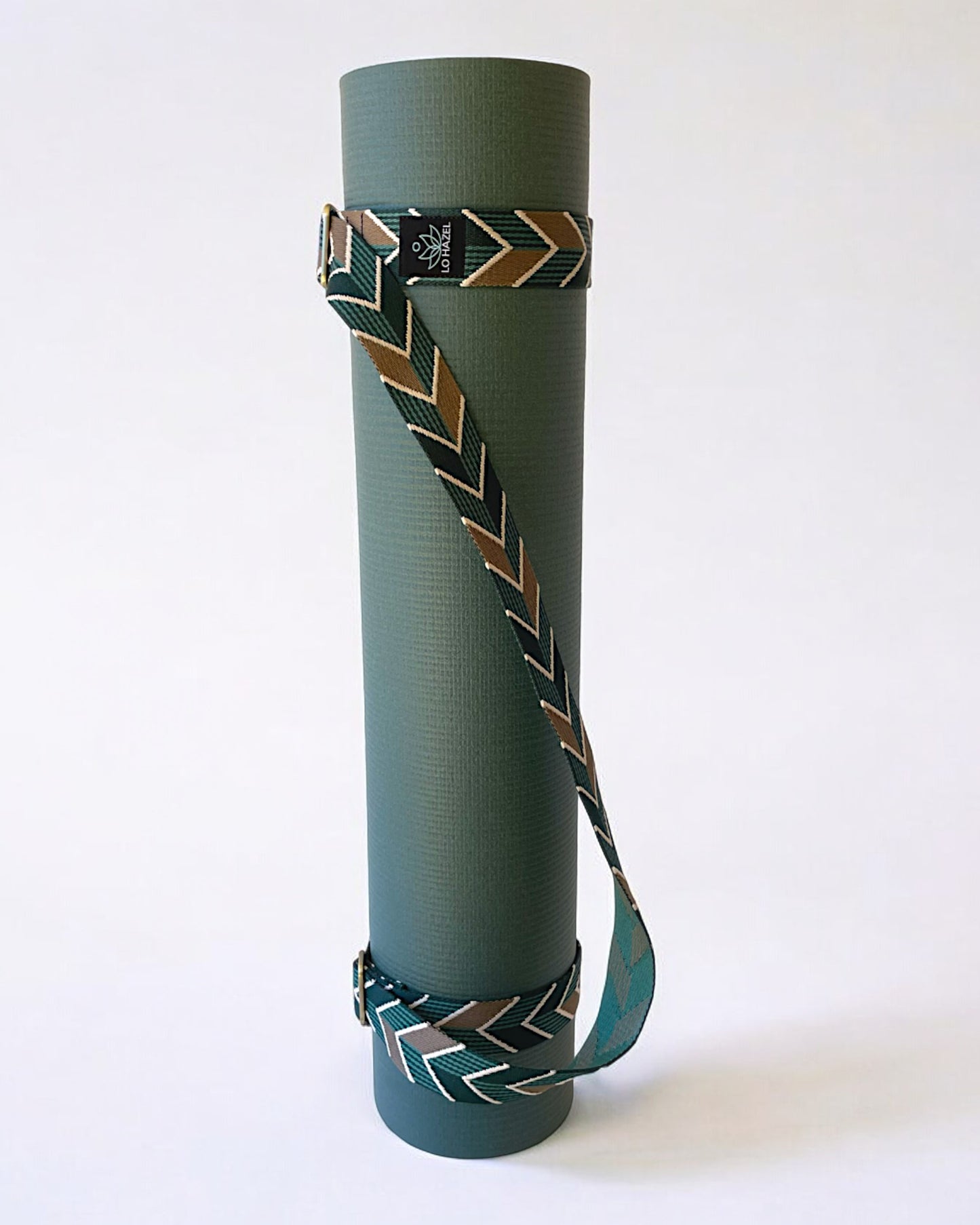 Chevron Leaves Yoga Mat Strap