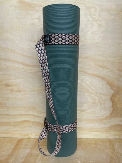 Peacock Feathers Yoga Mat Strap *Metallic