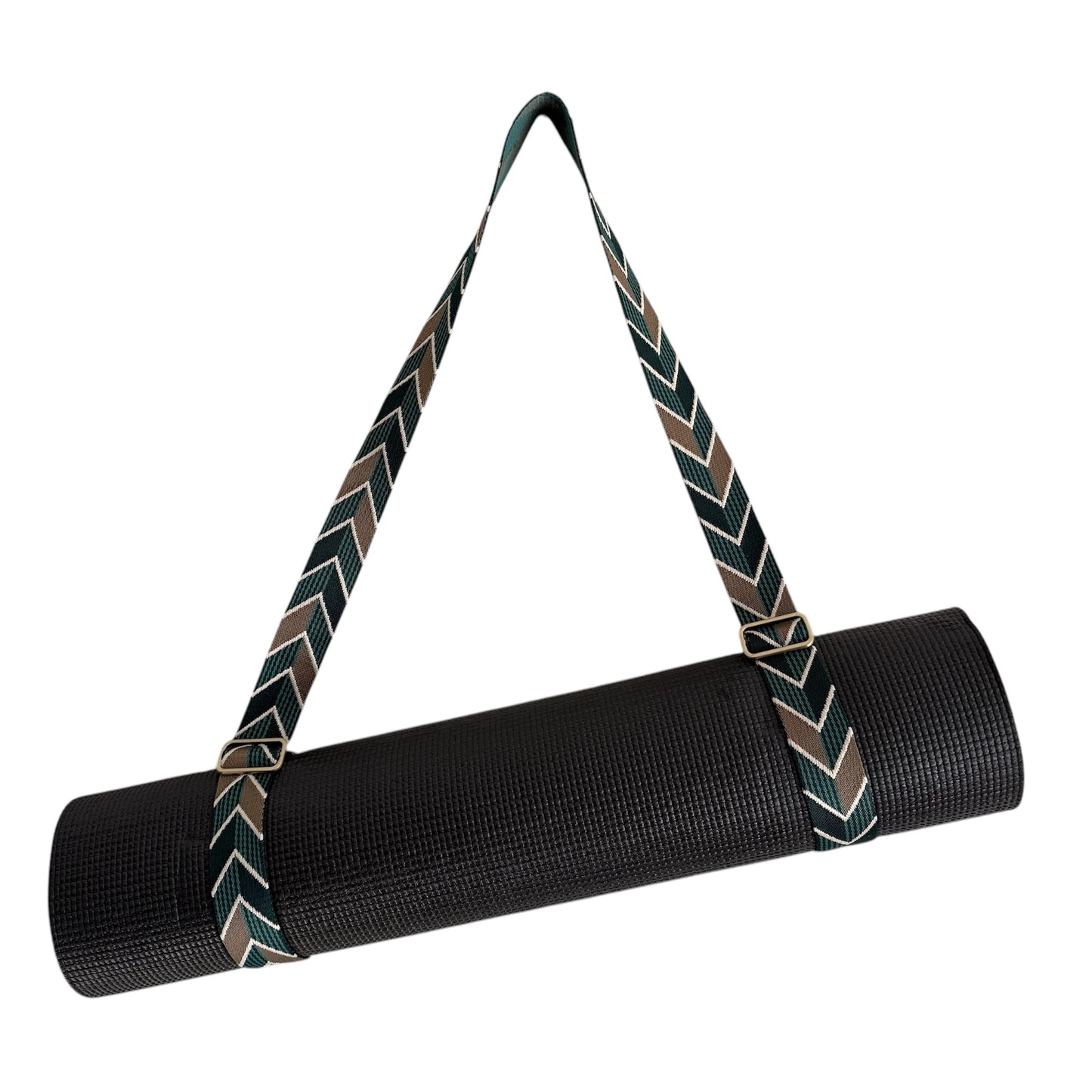 Chevron Leaves Yoga Mat Strap